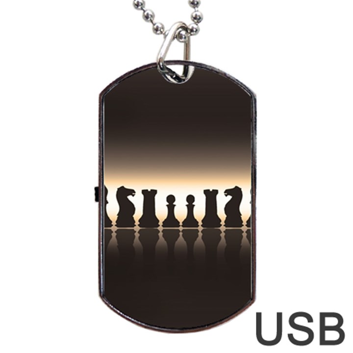 Chess Pieces Dog Tag USB Flash (Two Sides)