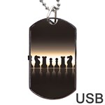 Chess Pieces Dog Tag USB Flash (Two Sides) Back