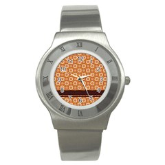 Floral Seamless Pattern Vector Stainless Steel Watch by Nexatart