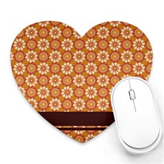 Floral Seamless Pattern Vector Heart Mousepads by Nexatart