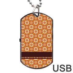 Floral Seamless Pattern Vector Dog Tag Usb Flash (two Sides) by Nexatart