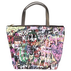 Graffiti Wall Pattern Background Bucket Bags by Nexatart