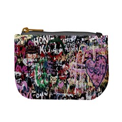 Graffiti Wall Pattern Background Mini Coin Purses by Nexatart