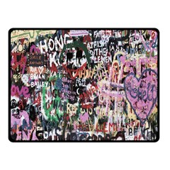 Graffiti Wall Pattern Background Fleece Blanket (small) by Nexatart