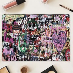 Graffiti Wall Pattern Background Cosmetic Bag (xxl)  by Nexatart