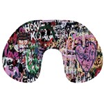 Graffiti Wall Pattern Background Travel Neck Pillows Front