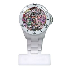 Graffiti Wall Pattern Background Plastic Nurses Watch by Nexatart