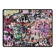 Graffiti Wall Pattern Background Double Sided Fleece Blanket (small)  by Nexatart