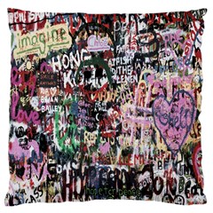 Graffiti Wall Pattern Background Standard Flano Cushion Case (two Sides) by Nexatart