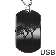 Sunset Dog Tag Usb Flash (one Side) by Valentinaart