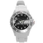 Sunset Round Plastic Sport Watch (L) Front