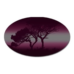 Sunset Oval Magnet by Valentinaart