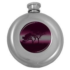 Sunset Round Hip Flask (5 Oz) by Valentinaart