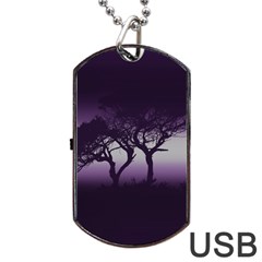 Sunset Dog Tag Usb Flash (two Sides) by Valentinaart