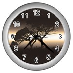 Sunset Wall Clocks (Silver)  Front