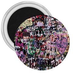 Graffiti Wall Pattern Background 3  Magnets by Nexatart