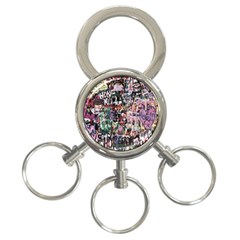 Graffiti Wall Pattern Background 3-ring Key Chains by Nexatart