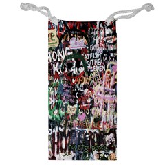 Graffiti Wall Pattern Background Jewelry Bag by Nexatart