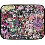 Graffiti Wall Pattern Background Double Sided Fleece Blanket (Mini)  35 x27  Blanket Back