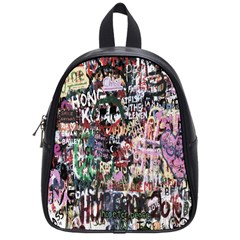 Graffiti Wall Pattern Background School Bags (small)  by Nexatart