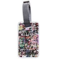 Graffiti Wall Pattern Background Luggage Tags (one Side)  by Nexatart