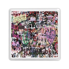 Graffiti Wall Pattern Background Memory Card Reader (square)  by Nexatart