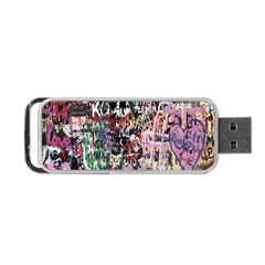 Graffiti Wall Pattern Background Portable Usb Flash (two Sides) by Nexatart