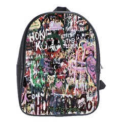 Graffiti Wall Pattern Background School Bags (xl)  by Nexatart