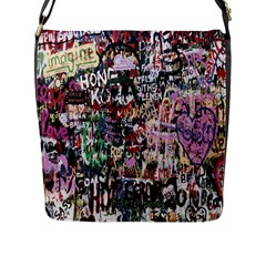 Graffiti Wall Pattern Background Flap Messenger Bag (l)  by Nexatart