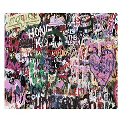 Graffiti Wall Pattern Background Double Sided Flano Blanket (small)  by Nexatart