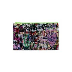 Graffiti Wall Pattern Background Cosmetic Bag (xs) by Nexatart