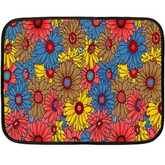 Background With Multi Color Floral Pattern Double Sided Fleece Blanket (mini)  by Nexatart