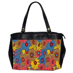 Background With Multi Color Floral Pattern Office Handbags (2 Sides)  by Nexatart