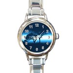 Sunset Round Italian Charm Watch Front