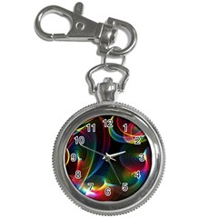 Abstract Rainbow Twirls Key Chain Watches by Nexatart