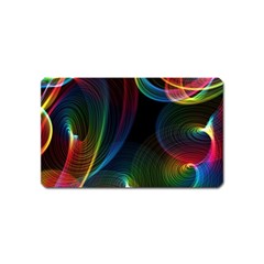 Abstract Rainbow Twirls Magnet (name Card) by Nexatart