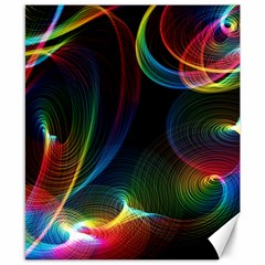 Abstract Rainbow Twirls Canvas 8  X 10  by Nexatart