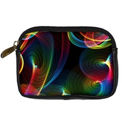 Abstract Rainbow Twirls Digital Camera Cases by Nexatart