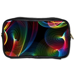 Abstract Rainbow Twirls Toiletries Bags by Nexatart