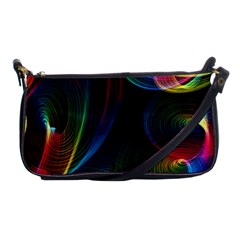 Abstract Rainbow Twirls Shoulder Clutch Bags by Nexatart