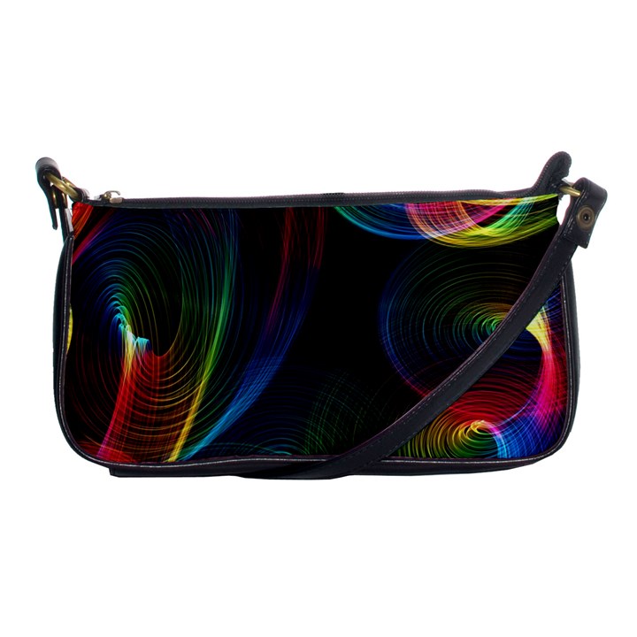 Abstract Rainbow Twirls Shoulder Clutch Bags