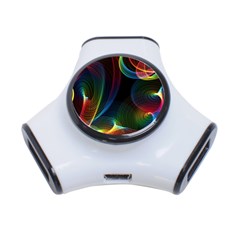 Abstract Rainbow Twirls 3-port Usb Hub by Nexatart