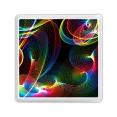 Abstract Rainbow Twirls Memory Card Reader (square) 