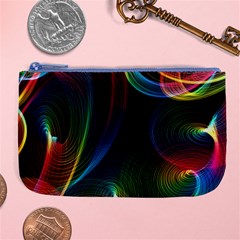 Abstract Rainbow Twirls Large Coin Purse