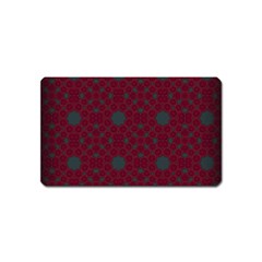 Blue Hot Pink Pattern With Woody Circles Magnet (name Card) by Nexatart