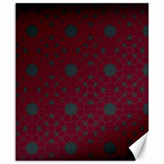 Blue Hot Pink Pattern With Woody Circles Canvas 8  X 10  by Nexatart