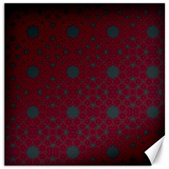 Blue Hot Pink Pattern With Woody Circles Canvas 16  X 16   by Nexatart