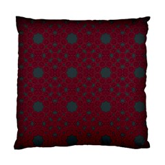 Blue Hot Pink Pattern With Woody Circles Standard Cushion Case (one Side) by Nexatart