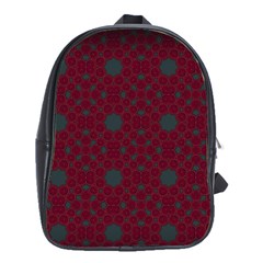 Blue Hot Pink Pattern With Woody Circles School Bags(large) 