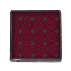 Blue Hot Pink Pattern With Woody Circles Memory Card Reader (square) by Nexatart